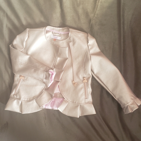 Ted Baker Jackets & Coats Ted Baker Kids Faux Leather Jacket Rose
